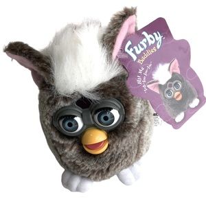 Furby Buddies Vintage 1999 Tiger Beanie Plush Toy “Like Joke” Blue Eyes Tags Loo